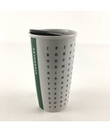 Starbucks Coffee Cup 2016 Ceramic Tumbler Mug 12 fl oz Word Search Puzzl... - £30.89 GBP
