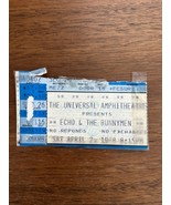 Echo &amp; The Bunnymen Screaming Blue Mess. Ticket Stub 4/2/1988 Universal ... - $27.44 CAD