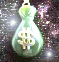 HAUNTED VINTAGE JADE CHARM  KING OF COINS GROW MONEY MAGICK MAGICKAL image 2