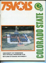 University Of Tennessee Vs Colorado St. Ncaa Football Game PROGRAM-11/1/1975-vf - £64.38 GBP