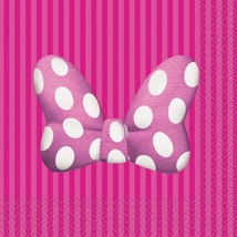 Disney Minnie Mouse Classic Bow Lunch Napkins Birthday Party Supplies 16... - $67.21 MXN