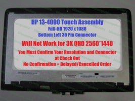 13.3" LCD LED Screen Touch Assembly 801495-001 HP Pavilion x360 13-4000 - £84.31 GBP