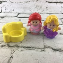 Fisher Price Little People Disney Princess Figures Lot Rapunzel Ariel W/Throne - £9.29 GBP