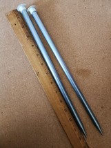 Boye Knitting Needles Thick Size 17 Silver Aluminum 14 Inches Long - $5.81