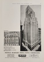 1931 Print Ad Federal Seaboard Terra Cotta Barbizon Plaza Hotel New York,NY - £15.53 GBP