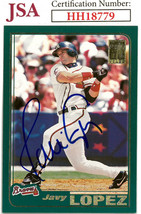 Javy Lopez signed 2001 Topps 50 Years Baseball On Card Auto #583- JSA #HH18779 ( - £17.18 GBP