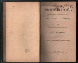 1893 Psychopatia Sexualis Krafft-Ebing Psychopathy Sadism Masochism Gay LGBT - £1,315.95 GBP