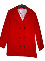 Old Navy Women&#39;s Jacket Peacoat Trench Button Pockets Mid-Length Red Plus XXL - £23.32 GBP