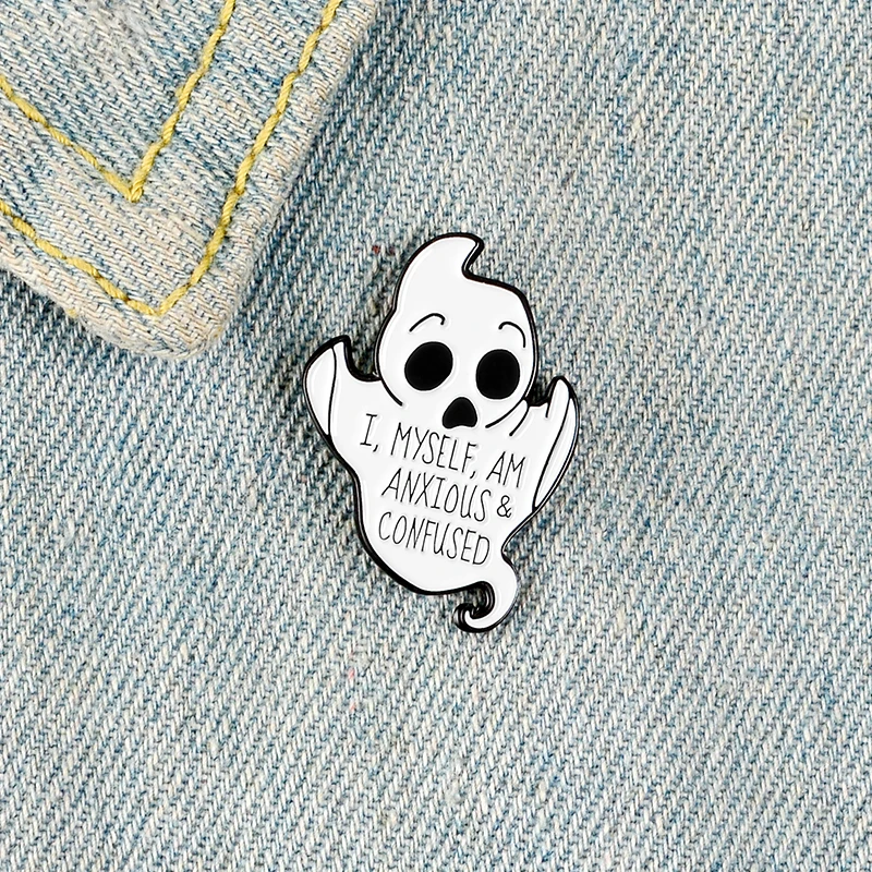 Play Halloween Punk Enamel Pins Cute Ghost Pumpkin Skull Brooch LaA Pin Badges B - £23.18 GBP