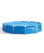 Intex 28211EH 12&#39; x 30&quot; Metal Frame Round Above Ground Swimming Pool wit... - £203.60 GBP