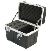 New 6 Microphone Carrying Case.Mic Instrument Storage Portable Flight Box.Sm58 - £99.89 GBP