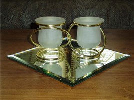 PartyLite Brass Plated Gemini Candleholder  Party Lite - £7.96 GBP