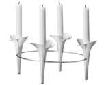 Bloom by Georg Jensen Stainless Steel Taper Candleholder Modern - New - $137.61