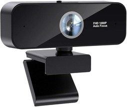 Webcam with Microphone for Desktop/Laptop 1080P HD Auto Focus Webcam with Light - £19.49 GBP