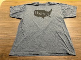 Hamilton Musical “Rise Up” Men’s Blue T-Shirt - Creative Goods - XL - $12.99