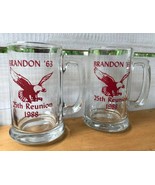 1963 Class BRANDON HIGH SCHOOL Florida 25th REUNION 1988 EAGLE STEIN GLA... - $559.57 MXN