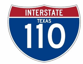 Interstate 110 Sticker R1979 Texas Highway Sign Road Sign - $1.45+
