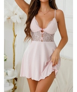 Women's Sexy Lingerie Lace V Neck Backless Cami Nightdress Sleepwear Ted... - $27.99