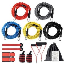 Resistance Bands Set ,Stackable Up to 150 lbs Of Resistance. - £19.26 GBP
