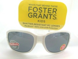 NEW Foster Grant kids girls sunglasses 100% UVA/UVB protection white bling - $4.99