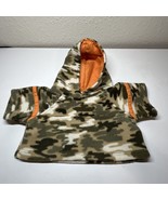 Build A Bear Workshop Camo Camouflage Hoodie With Orange Trim BABW - $10.56 CAD