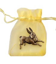 2” Wide Vintage Look Bunny Rabbit Brooch Pin Pendant Costume Jewelry - £10.44 GBP