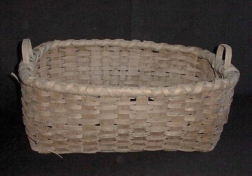 Antique Double Handled Split Ash Basket  - £12.78 GBP