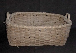 Antique Double Handled Split Ash Basket  - $15.95