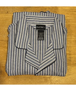 Vtg Puritan Men&#39;s Blue Stripe Pajama Set Long Sleeve Lounging Sz M Sleep... - $27.77 CAD