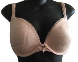 Victorias Secret Pink Lace Overlay Padded Body By Victoria Push Up Bra 34D - $22.88