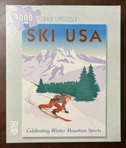 FX Schmid “Ski USA” 1000 Piece Puzzle Celebrating Winter Mountain Sports 20x27 - £10.77 GBP