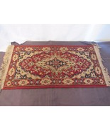 Distressed Area Throw Rug Fringe 19&quot; x 36&quot; Shabby - $38.72