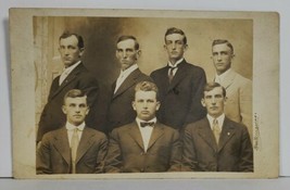 Rppc Attractive - Handsome Group of Young Men one Buckmeyer c1910 Postcard O4 - £11.70 GBP