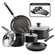 Nonstick Pots and Pans Cookware Set 12-Piece Easy Clean Black Kitchen No... - $71.97