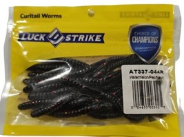Luck E Strike - 6&quot; CurlTail Worms 12 pack - NIP - Watermelon/Pep/Neon AT337-044R - £4.68 GBP