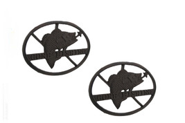 Scratch &amp; Dent Gone Fishing 2 Piece Cast Iron Fish Trivet Wall Hanging Set - £23.48 GBP