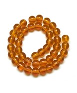 Bead Lot 10 strands 4mm round Goldenrod color 13 inch  GR13Y - £9.75 GBP