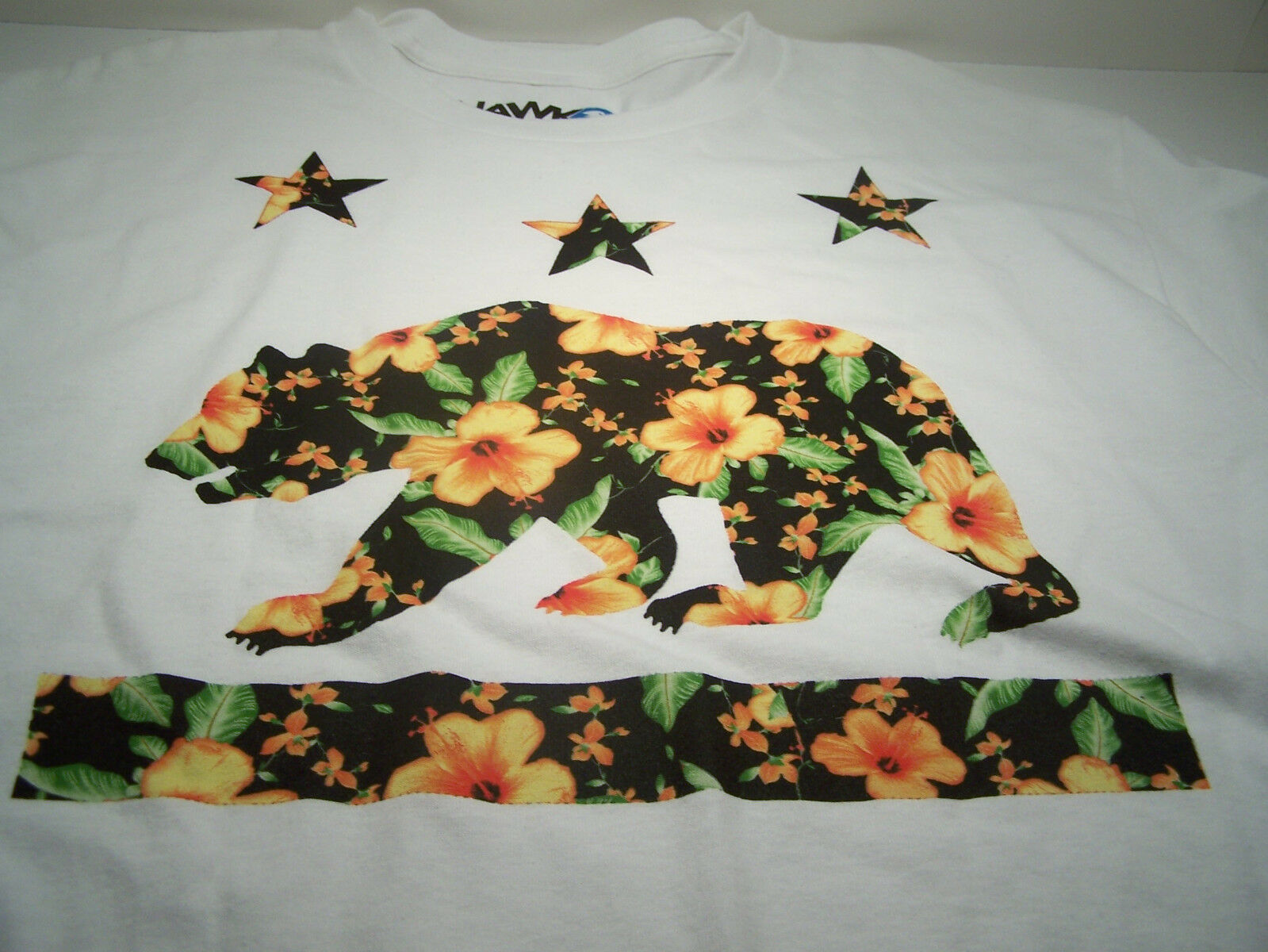 TONY HAWK California Republic floral Uni-sex T-shirt White NEW - $9.99