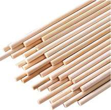 25PCS Dowel Rods Wood Sticks Wooden Dowel Rods  1/4 x 12 Inch Precut Dowels - £10.27 GBP