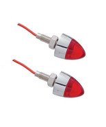 Red LED Light Bullet Spike Mini License Plate Frame Fasteners Bolt Nut Pair - $11.89 CAD