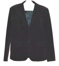 Italian Men&#39;s Black Velour Cotton Italy Jacket Blazer Size US 46 EU 56 - $92.22