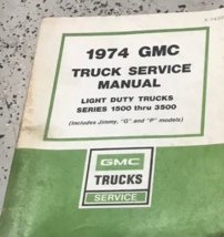 1974 GMC Camion JIMMY Suburban Atelier Service Réparation Manuel Usine OEM - £23.52 GBP