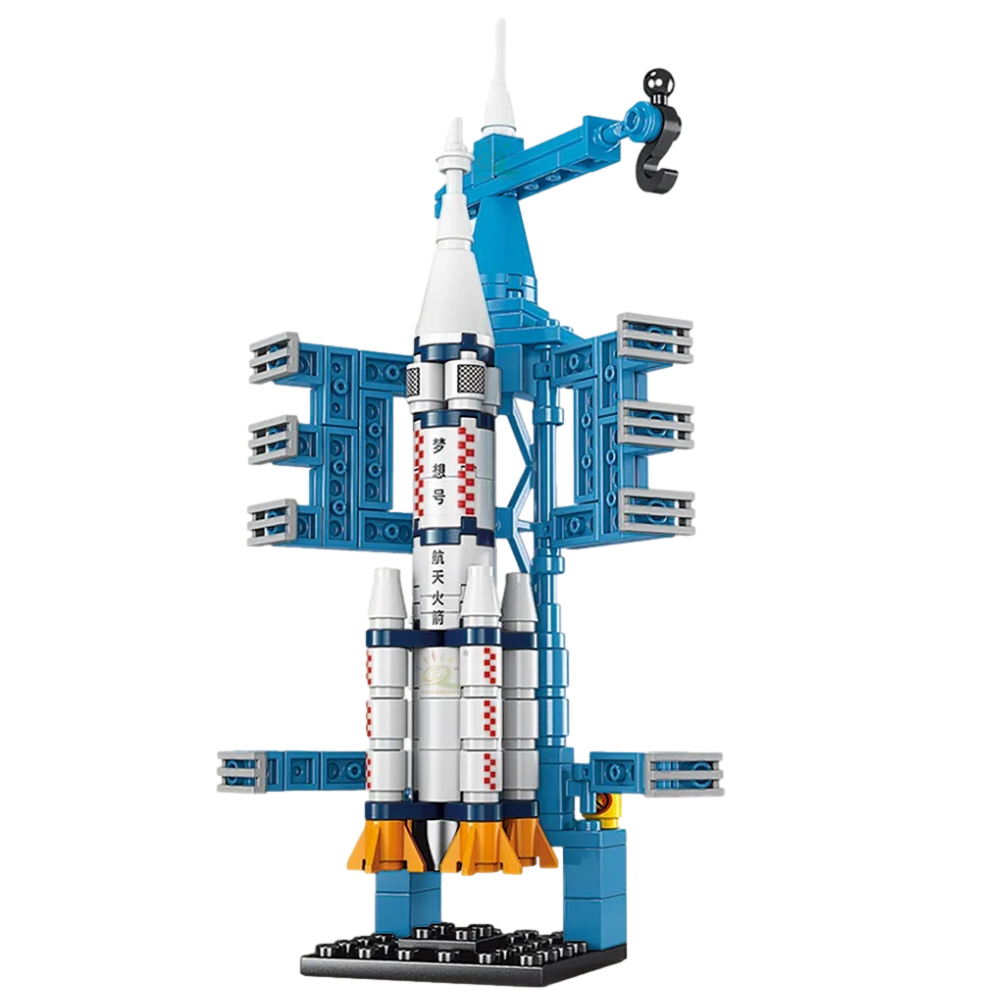 130 pcs Rocket Building Block Set Detailed Chinese Space Rocket with Lau... - $16.95