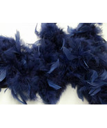 Navy Blue 45 gm 6 Ft Masquerade Bachelorette Chandelle Feather Boa - £5.53 GBP