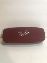 Ray Ban Maroon Hinged Clamshell Hard Glasses Case  Red Velour - $9.46