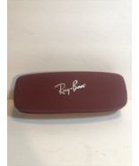 Ray Ban Maroon Hinged Clamshell Hard Glasses Case  Red Velour - $12.93 CAD