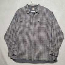 Carbon 2 Cobalt Flannel Shirt Mens 2XL XXL Gray Plaid Long Sleeve Button Up - £21.91 GBP