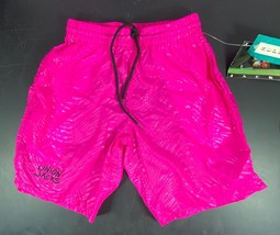 Union Jacks Soccer Shorts Youth Medium Neon Pink  1990 Draw string Vinta... - £23.32 GBP