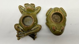 Vintage Set of 2 PartyLite Frogs Votive Candle Tea Light Holder Decor Whimsical - £15.25 GBP