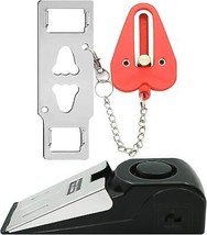 Portable Door Lock &amp; Door Stop Alarm Set, Dual Protection Home Security Door Kit - $29.68